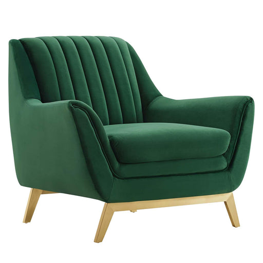 Winsome Channel Tufted Performance Velvet Armchair image
