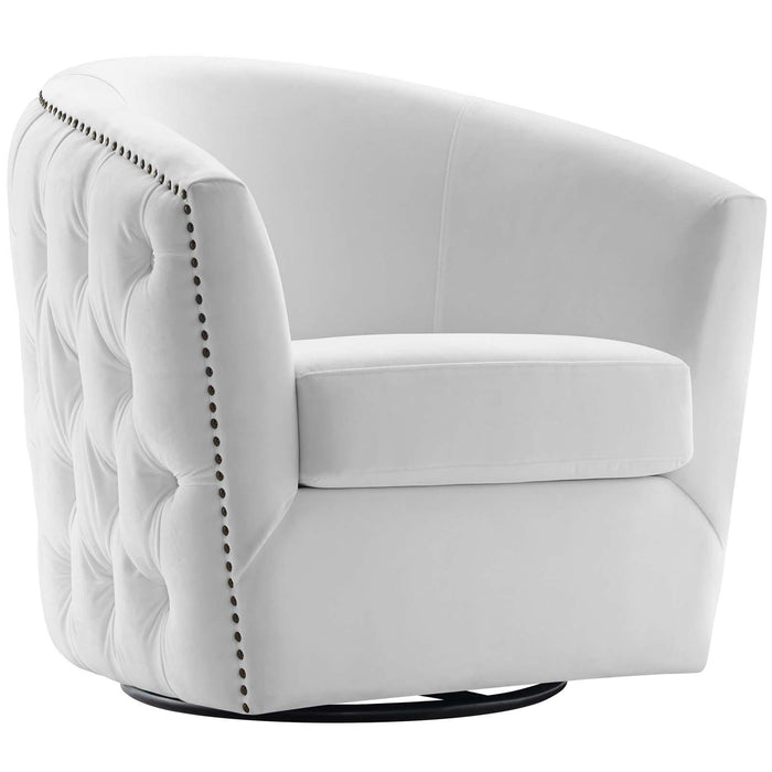 Rogue Swivel Performance Velvet Armchair