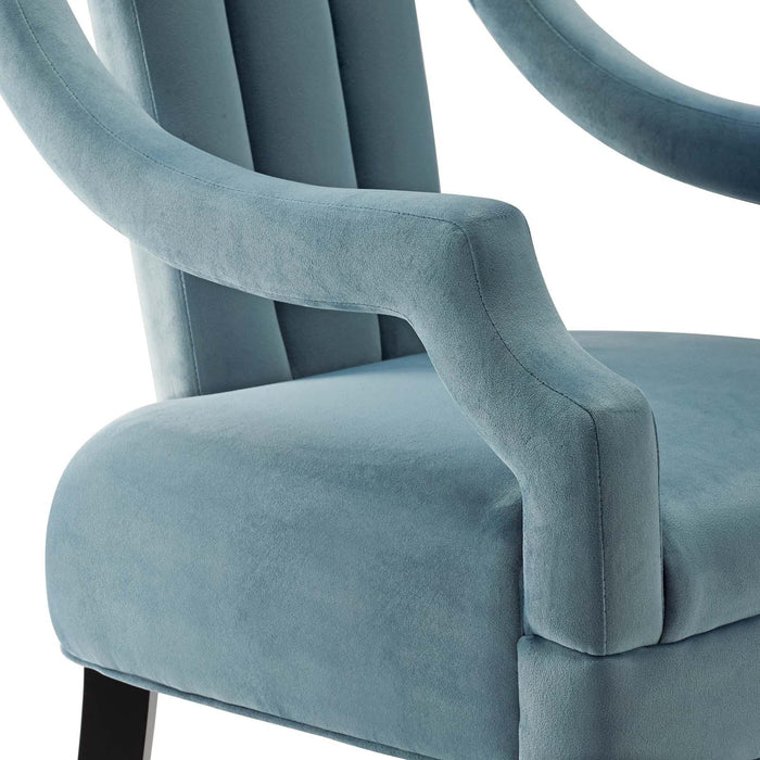 Harken Performance Velvet Accent Chair