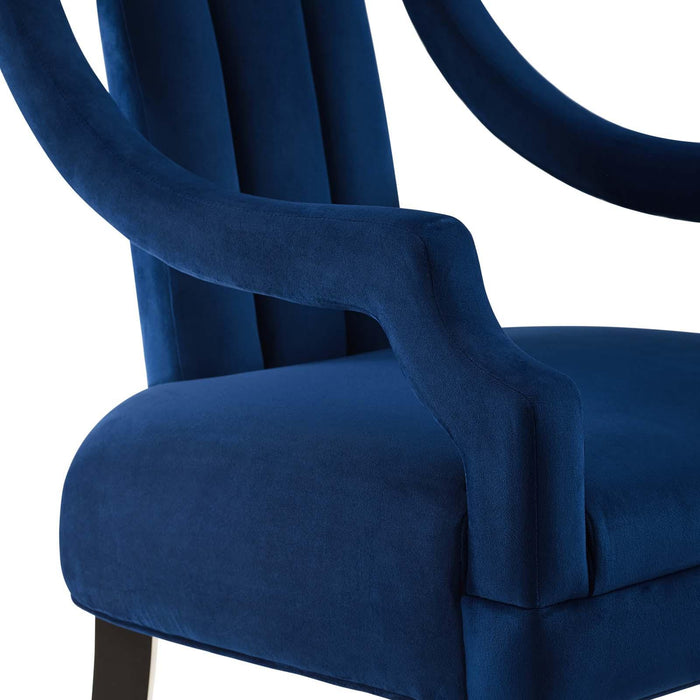 Harken Performance Velvet Accent Chair