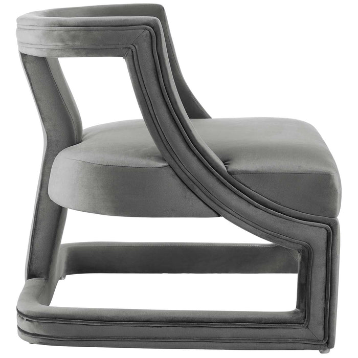 Requisite Accent Lounge Performance Velvet Armchair