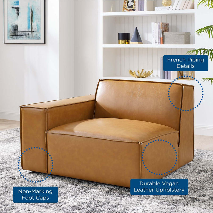 Restore Right-Arm Vegan Leather Sectional Sofa Chair