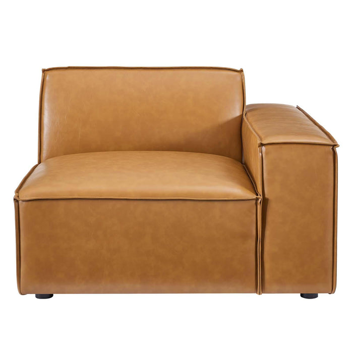 Restore Left-Arm Vegan Leather Sectional Sofa Chair