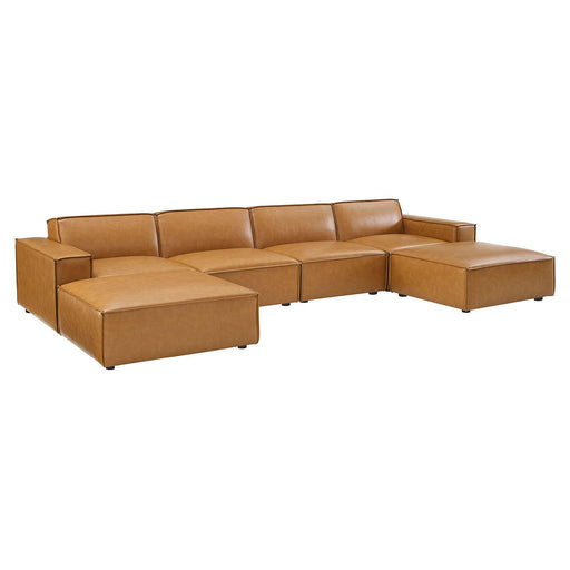 Restore 6-Piece Vegan Leather Sectional Sofa image