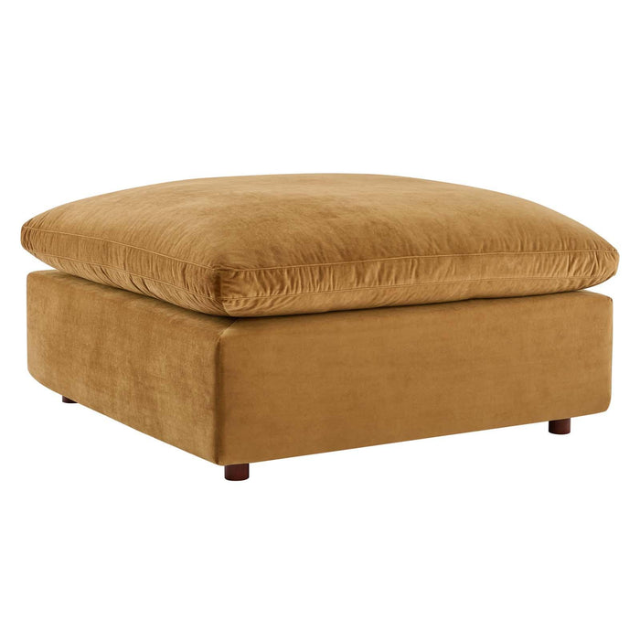 Commix Down Filled Overstuffed Performance Velvet Ottoman image