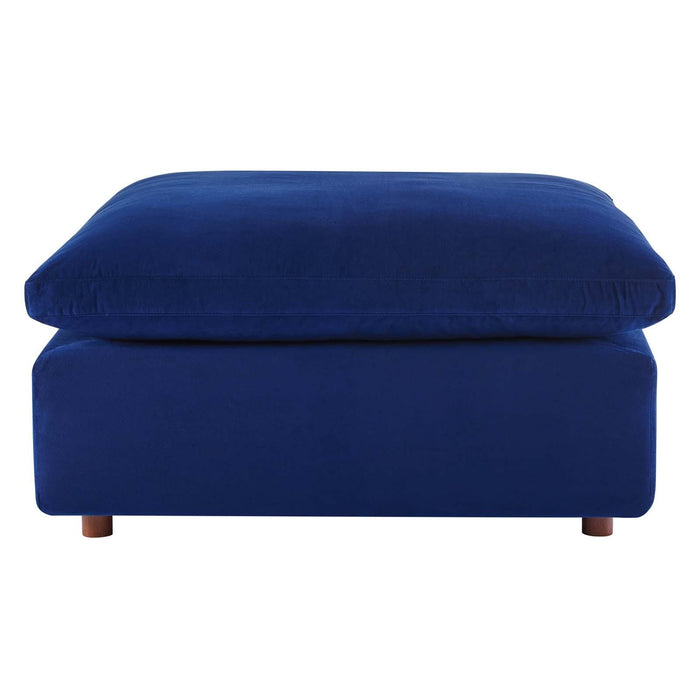 Commix Down Filled Overstuffed Performance Velvet Ottoman