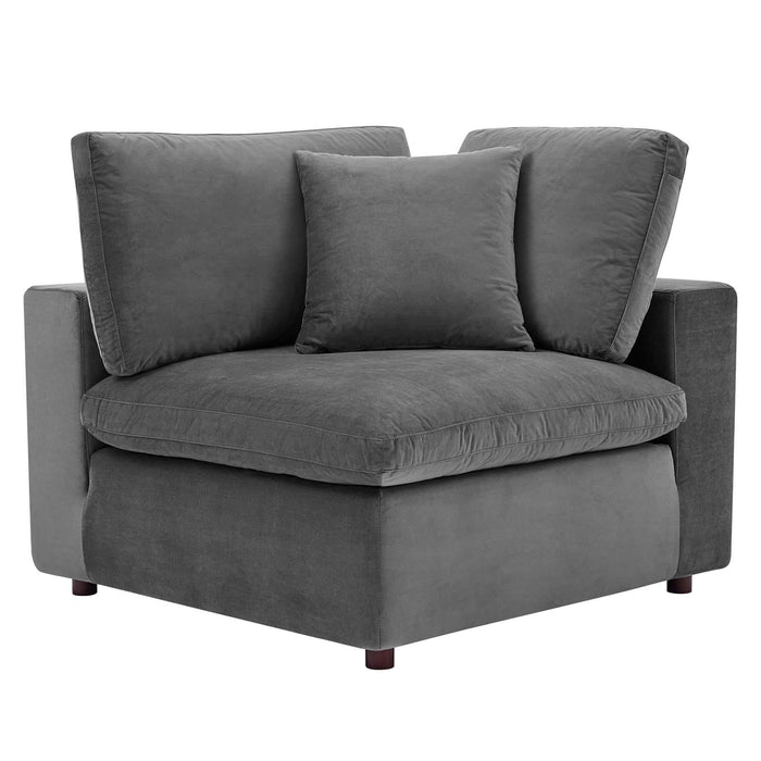 Commix Down Filled Overstuffed Performance Velvet Loveseat