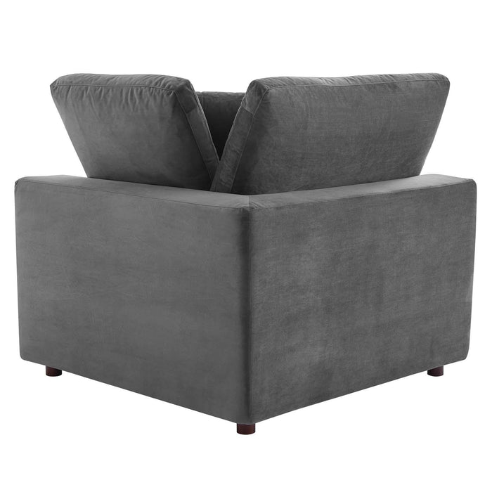 Commix Down Filled Overstuffed Performance Velvet Loveseat