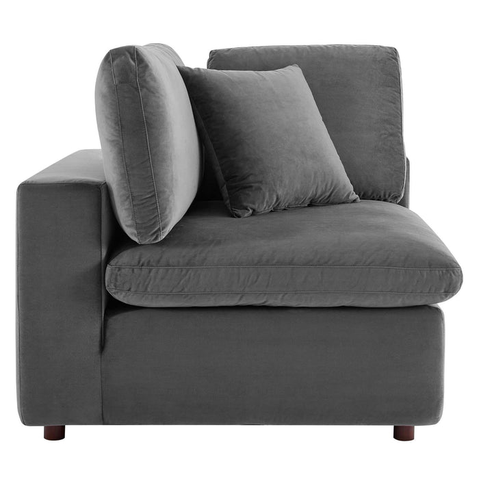 Commix Down Filled Overstuffed Performance Velvet Loveseat