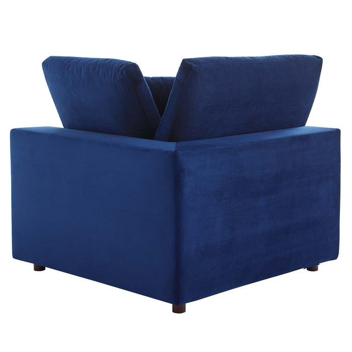 Commix Down Filled Overstuffed Performance Velvet Corner Chair