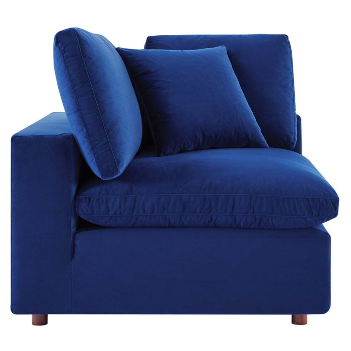 Commix Down Filled Overstuffed Performance Velvet Loveseat