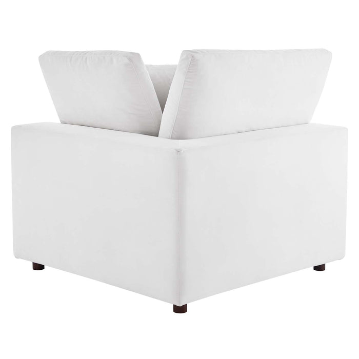 Commix Down Filled Overstuffed Performance Velvet Corner Chair