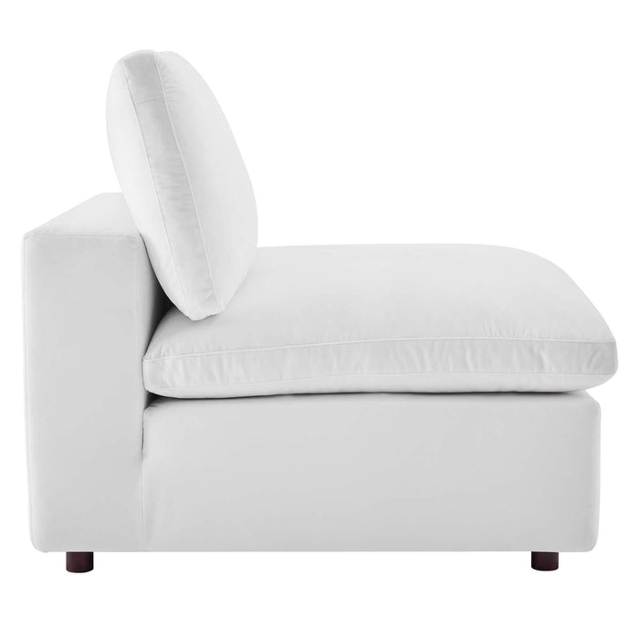 Commix Down Filled Overstuffed Performance Velvet 4-Seater Sofa