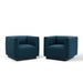 Conjure Tufted Armchair Upholstered Fabric Set of 2 image