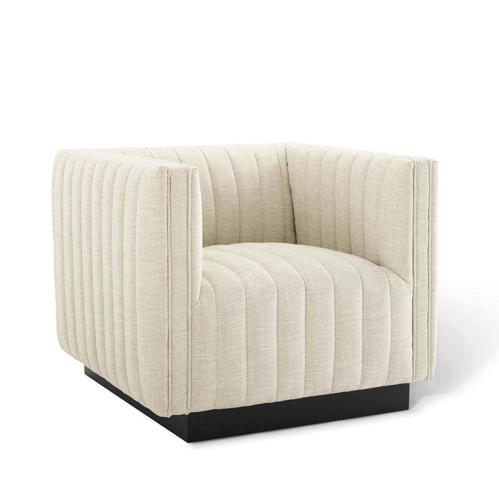 Conjure Tufted Upholstered Fabric Armchair