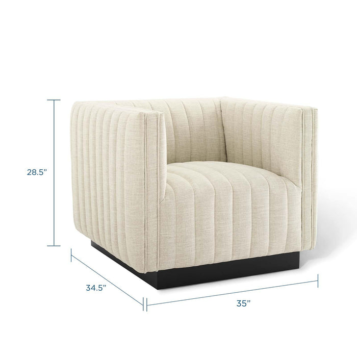 Conjure Tufted Upholstered Fabric Armchair