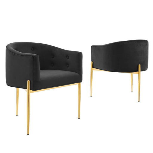 Savour Tufted Performance Velvet Accent Chairs - Set of 2 image