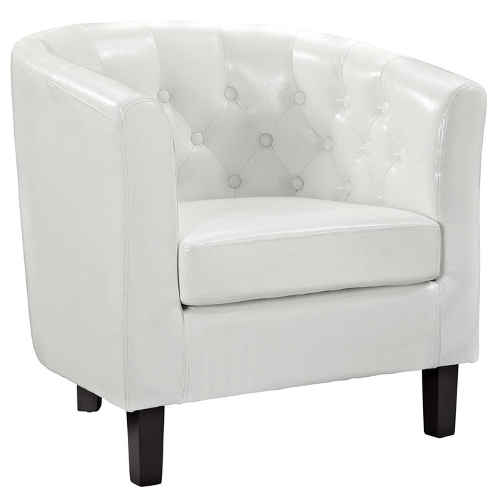 Prospect Upholstered Vinyl Loveseat and Armchair Set