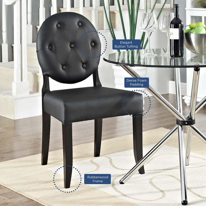 Button Dining Vinyl Side Chair