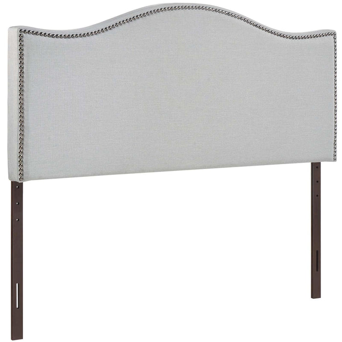 Curl Queen Nailhead Upholstered Headboard