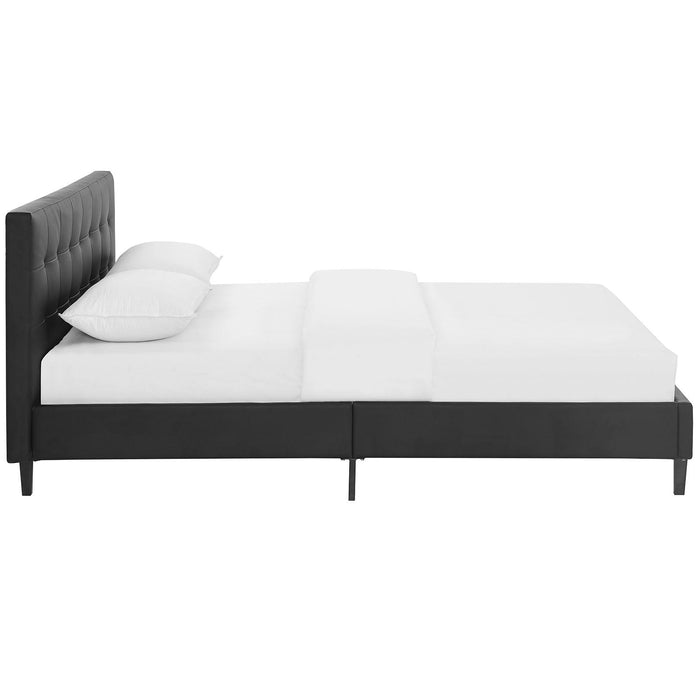 Linnea Queen Faux Leather Bed