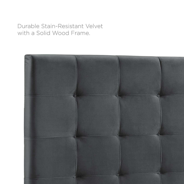 Paisley Tufted Twin Upholstered Performance Velvet Headboard