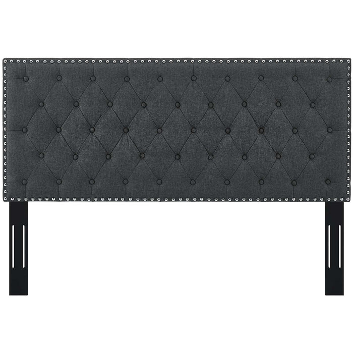 Helena Tufted Twin Upholstered Linen Fabric Headboard