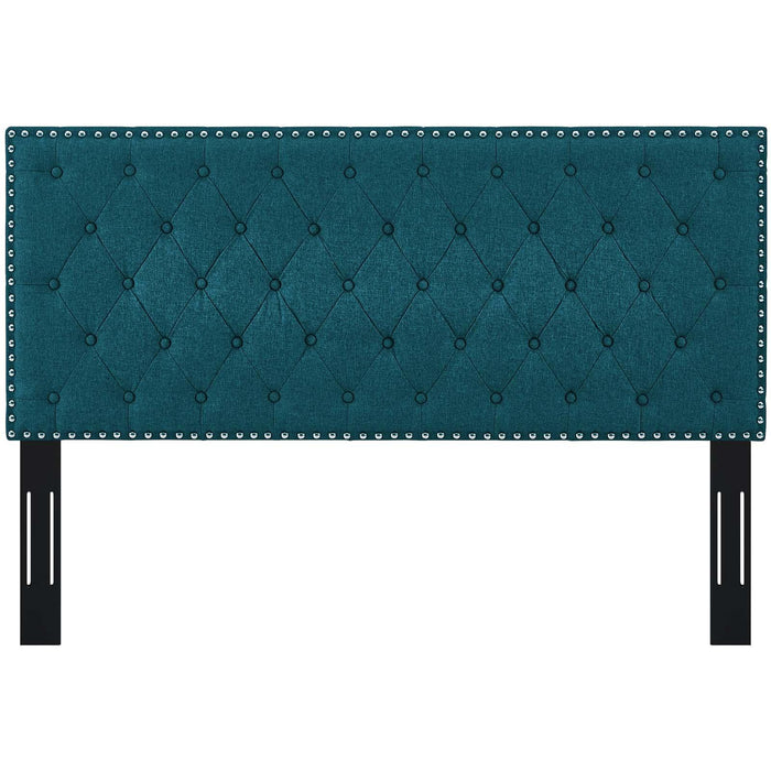 Helena Tufted Twin Upholstered Linen Fabric Headboard