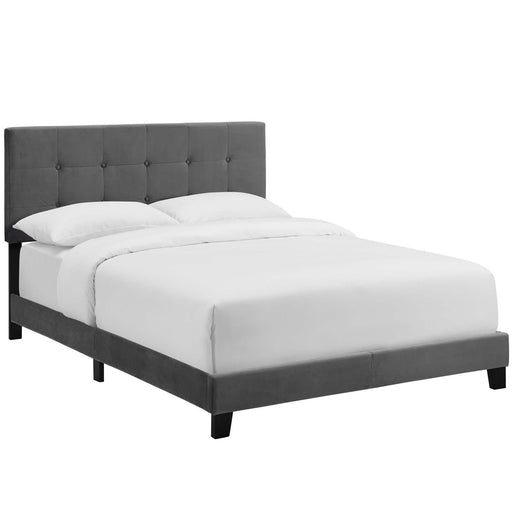 Amira Twin Performance Velvet Bed image