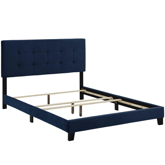 Amira Twin Performance Velvet Bed