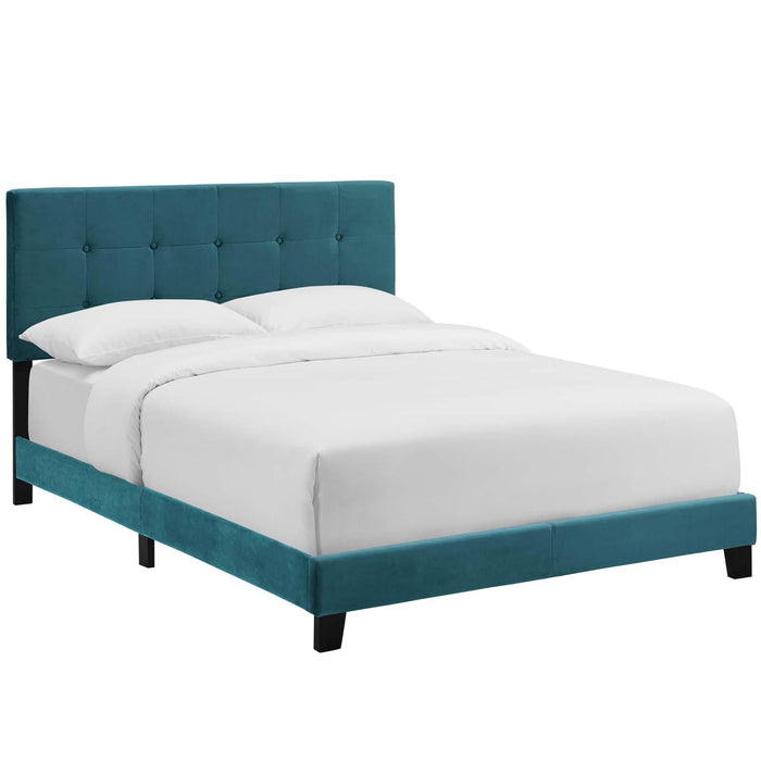 Amira Twin Performance Velvet Bed