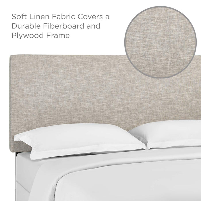 Taylor Twin Upholstered Linen Fabric Headboard