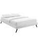 Loryn King Vinyl Bed Frame with Round Splayed Legs image