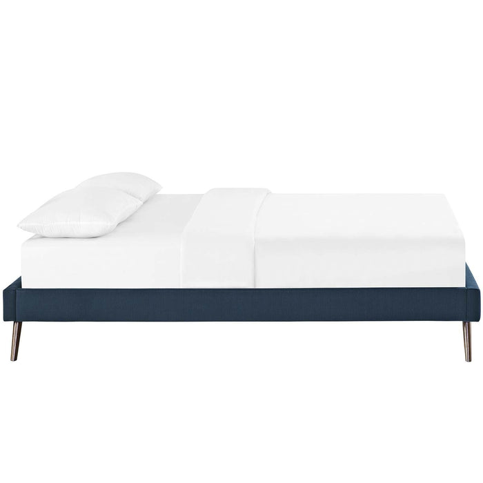 Loryn Queen Fabric Bed Frame with Round Splayed Legs