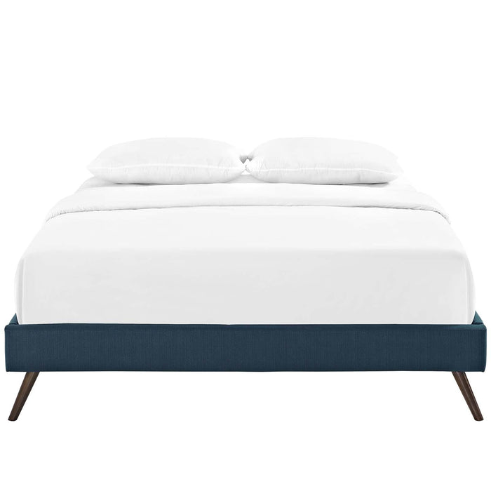 Loryn King Fabric Bed Frame with Round Splayed Legs