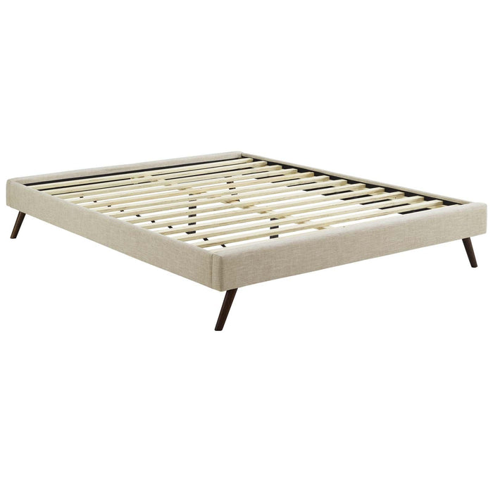 Loryn Queen Fabric Bed Frame with Round Splayed Legs