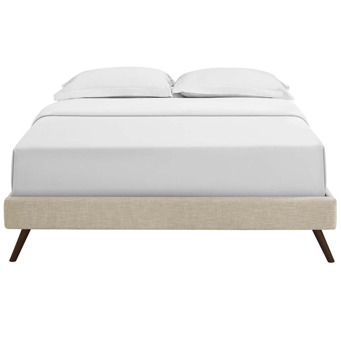 Loryn Queen Fabric Bed Frame with Round Splayed Legs