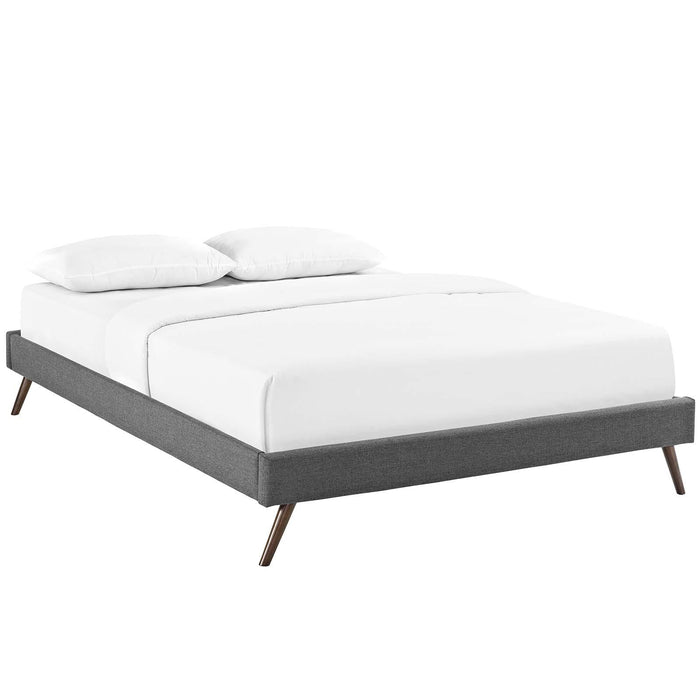 Loryn King Fabric Bed Frame with Round Splayed Legs