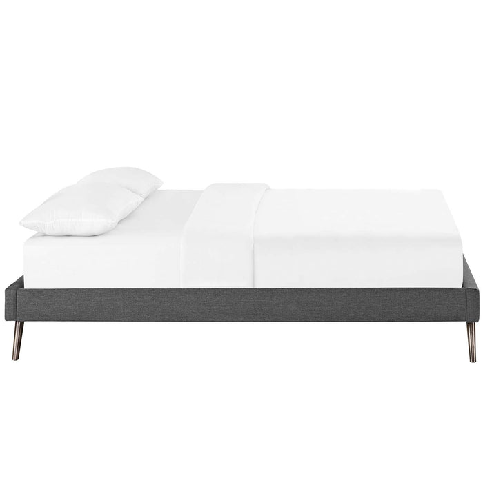 Loryn Queen Fabric Bed Frame with Round Splayed Legs