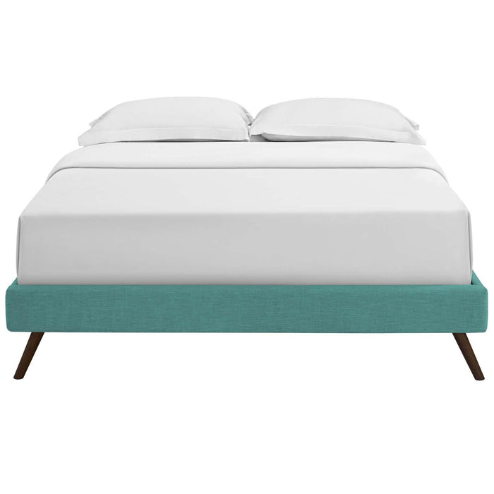 Loryn Queen Fabric Bed Frame with Round Splayed Legs