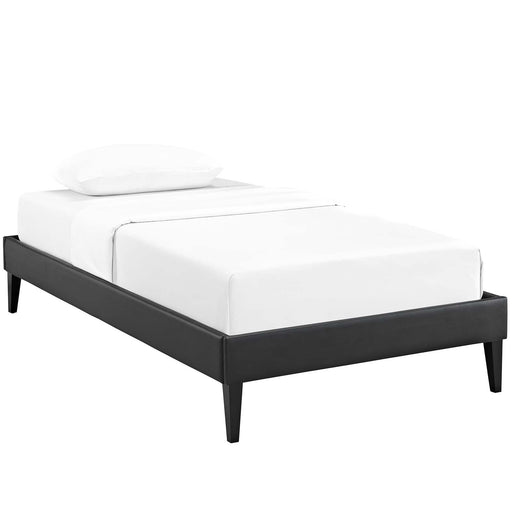 Tessie Twin Vinyl Bed Frame with Squared Tapered Legs image