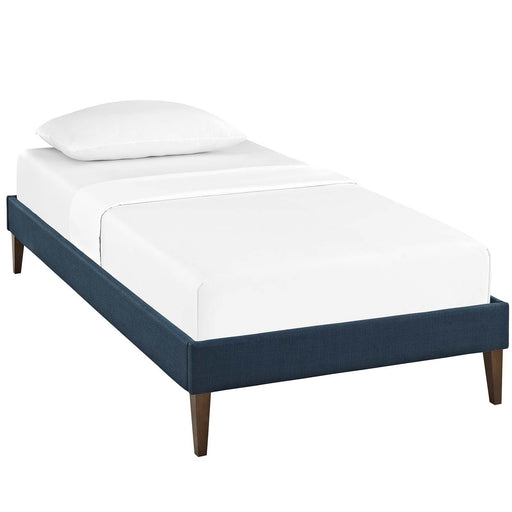 Tessie Twin Fabric Bed Frame with Squared Tapered Legs image