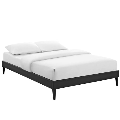 Tessie Full Vinyl Bed Frame with Squared Tapered Legs image