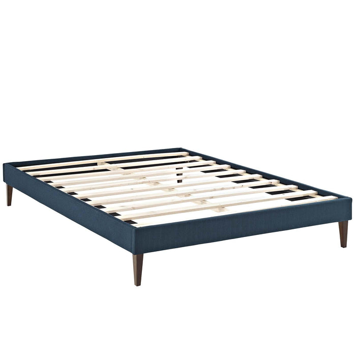 Tessie Queen Fabric Bed Frame with Squared Tapered Legs