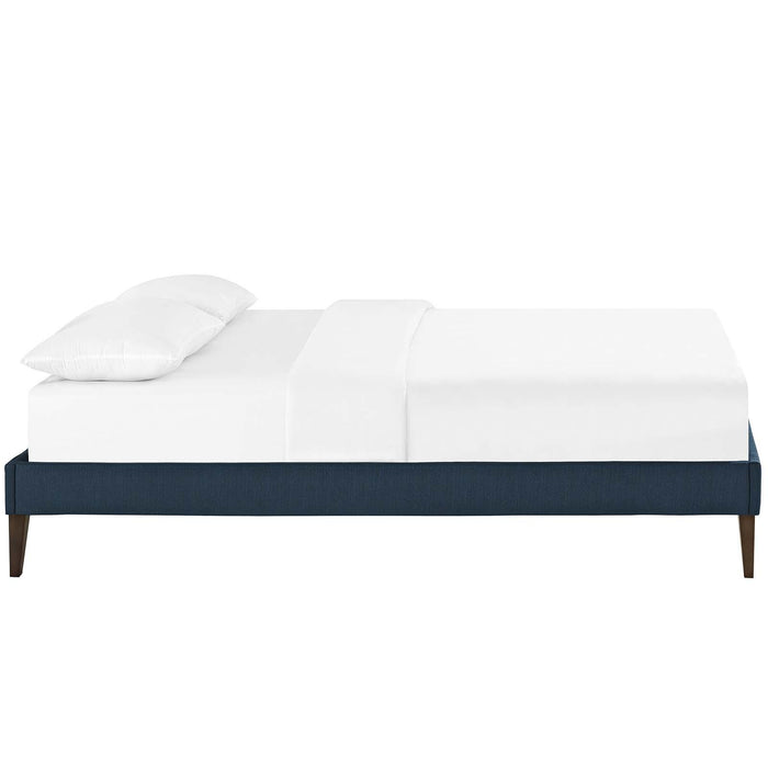 Tessie King Fabric Bed Frame with Squared Tapered Legs