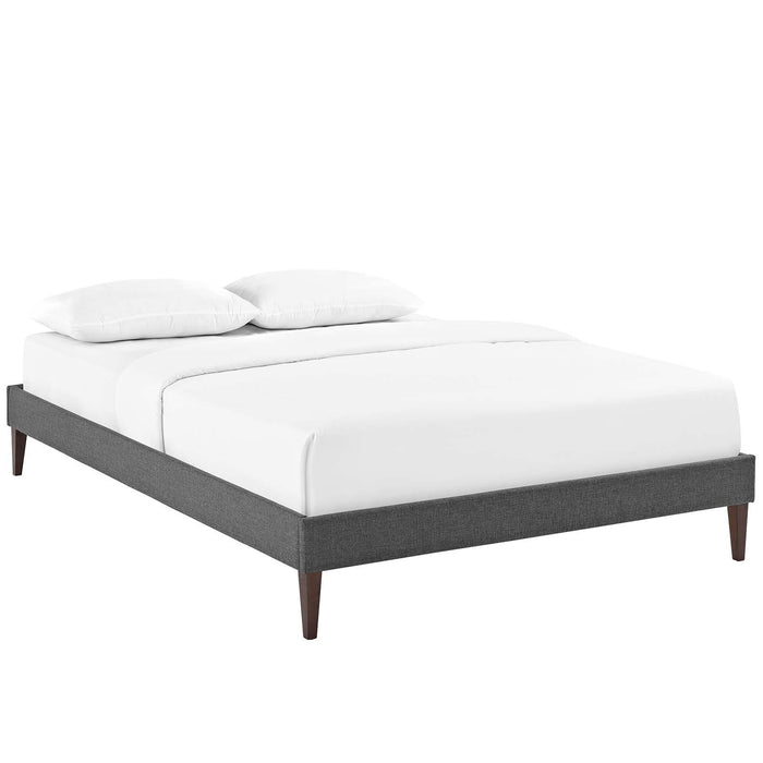 Tessie King Fabric Bed Frame with Squared Tapered Legs