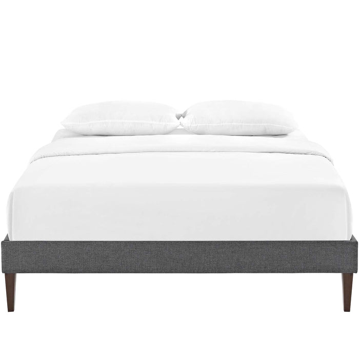 Tessie King Fabric Bed Frame with Squared Tapered Legs