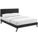 Macie Full Vinyl Platform Bed with Round Splayed Legs image