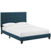 Melanie King Tufted Button Upholstered Fabric Platform Bed image