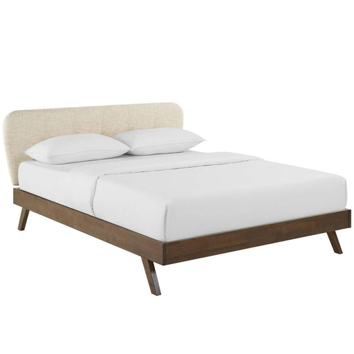 Gianna Queen Upholstered Polyester Fabric Platform Bed image